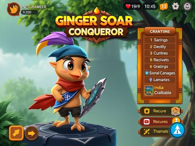Ginger Soar Conqueror gameplay screenshot showing character and environment